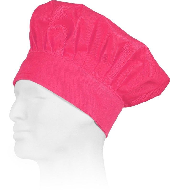 Gorro liso cocinero con velcro adaptable Rosa Fucsia