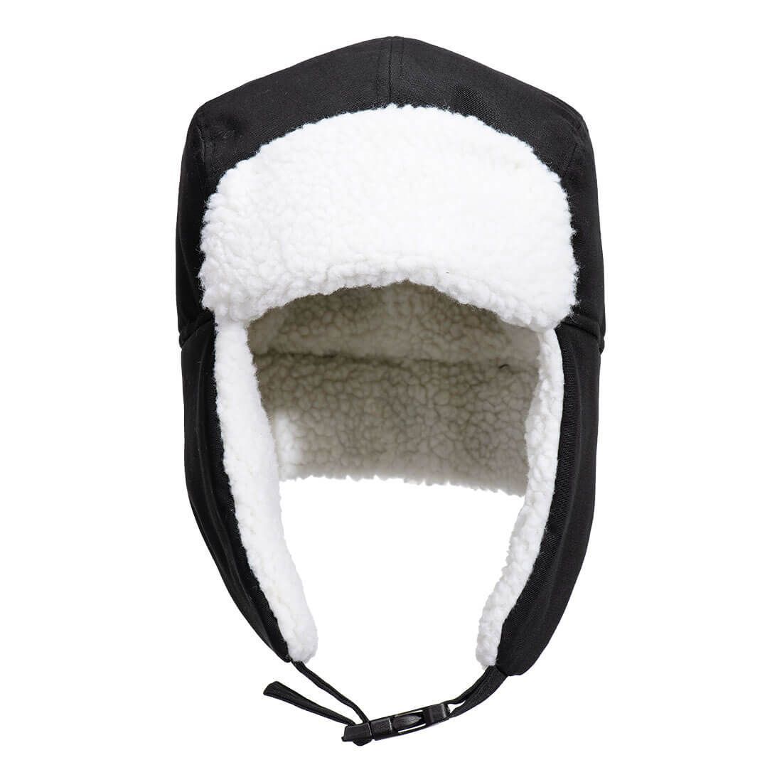 Gorro Trapper con forro Sherpa Negro