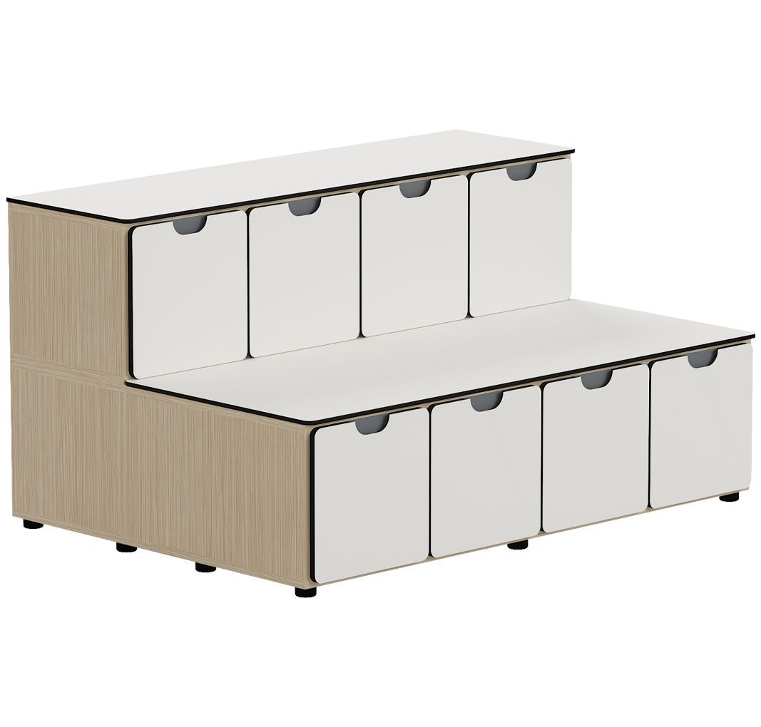 Gradas AGORA con puertas