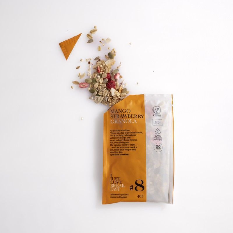 Granola Gourmet Belga fresa y mango 40 g I Just Love Breakfast
