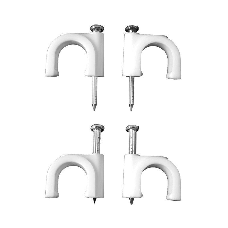 Grapa blanca cable manguera tubular 2x2,5 nº 8 (caja 100uni)