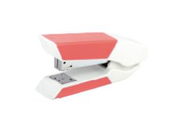 Grapadora liderpapel con regalo de extraegrapas y caja de 1000 grapas 22/6 24/6 capacidad 20h color coral