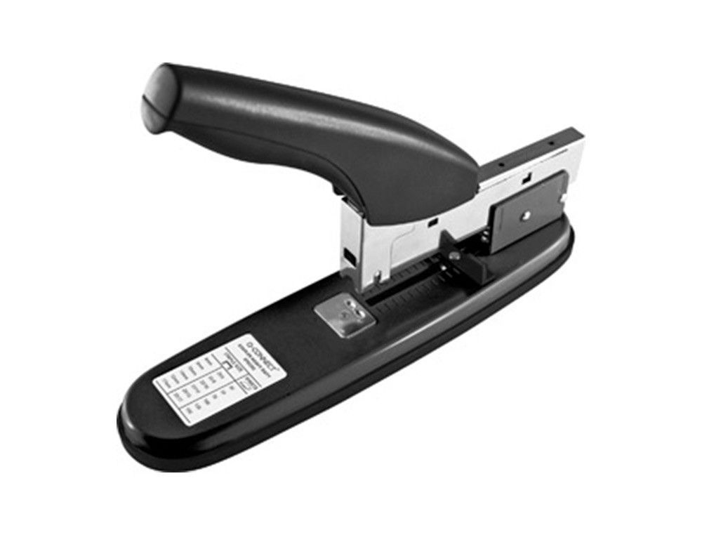 Grapadora q-connect kf02293 metalica capacidad 115 hojas color negro
