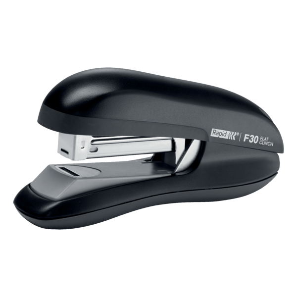 Grapadora rapid f30 plastico abs color negro capacidad 30 hojas usa grapas 24/6 y 26/6