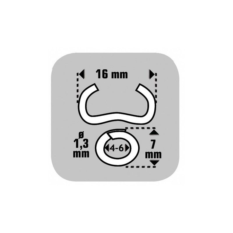 Grapas Omega tenazas CLAVEX Top-Graf. Grapas Omega 16 Galv.Estuche 1250 Grapas
