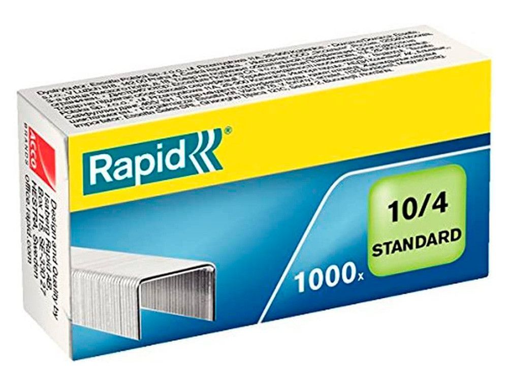Grapas rapid 10/4 mm galvanizada caja de 1000 unidades