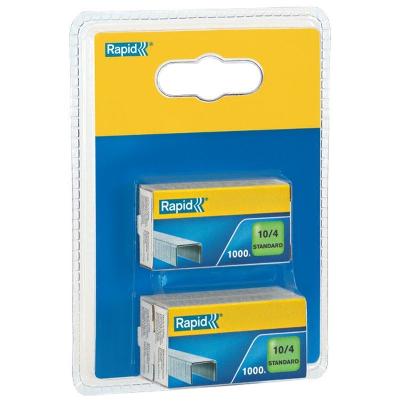 Grapas Rapid 10/4mm. 3 x1000 Standard (blíster) galvanizada