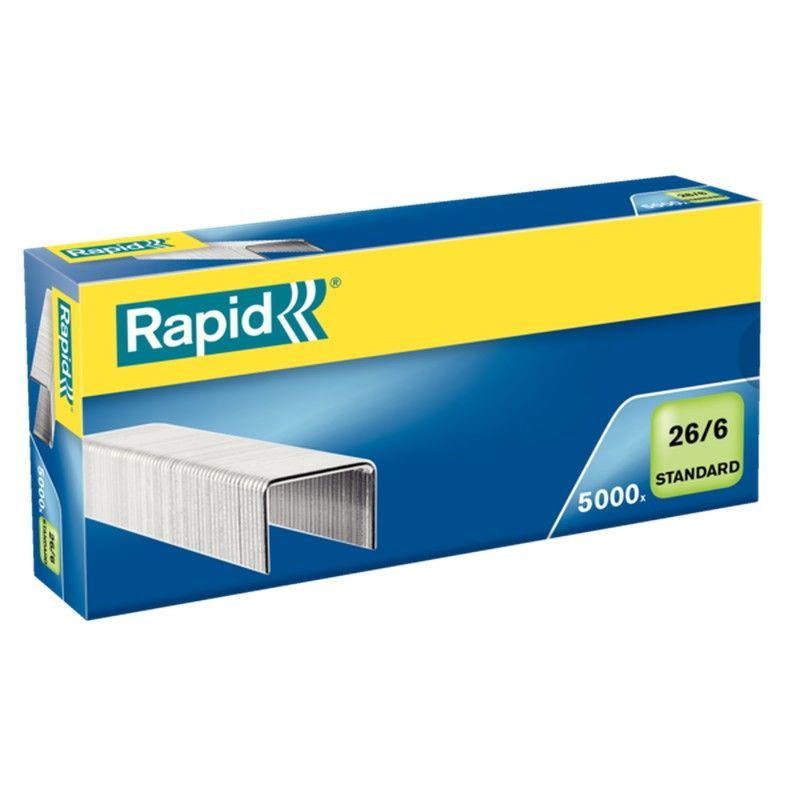 Grapas Rapid 26/6 mm. Caja 5000 Standard galvanizada