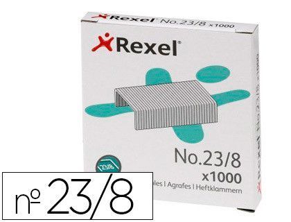 Grapas Rexel 23/8 Acero Caja de 1000 Unidades