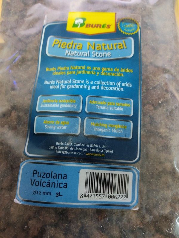 Grava volcánica decorativa 7/12mm-bolsa pequeña