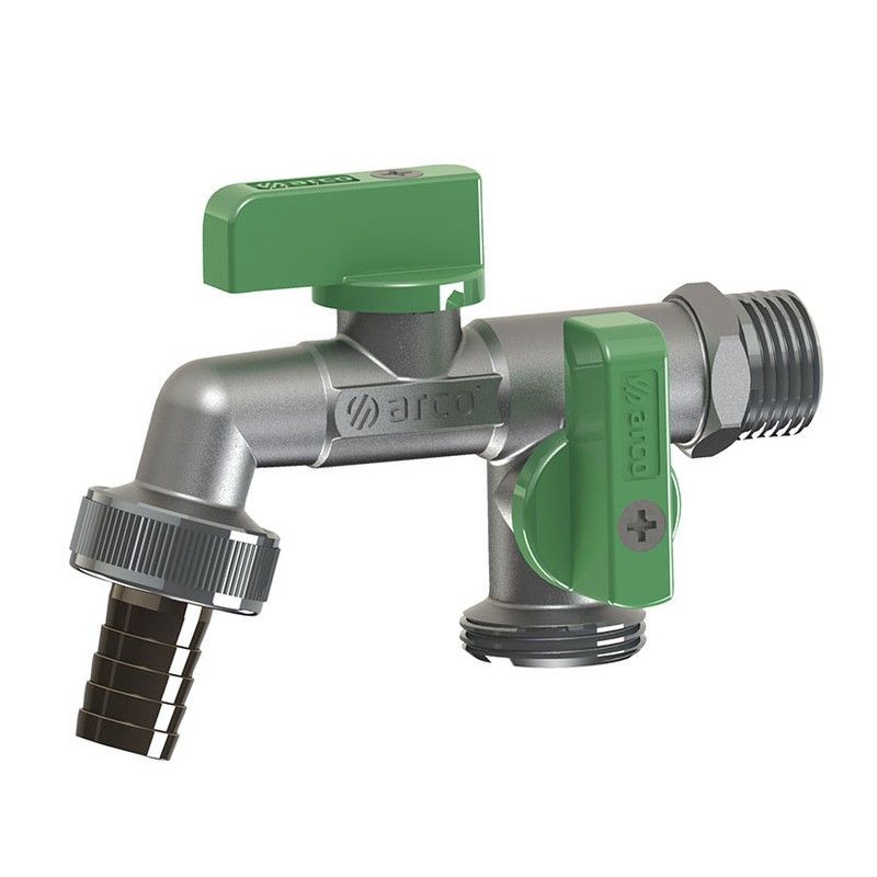 Grifo curvo antical doble ARCO Mac Nano. Grifo Curvo Doble Mac 1/2X3/4X3/4"Xdia15