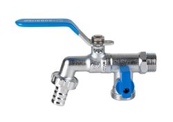 Grifo Curvo Manguera D/Salida 1/2-3/4''