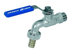 Grifo Curvo Manguera Jardin 1/2-3/4''