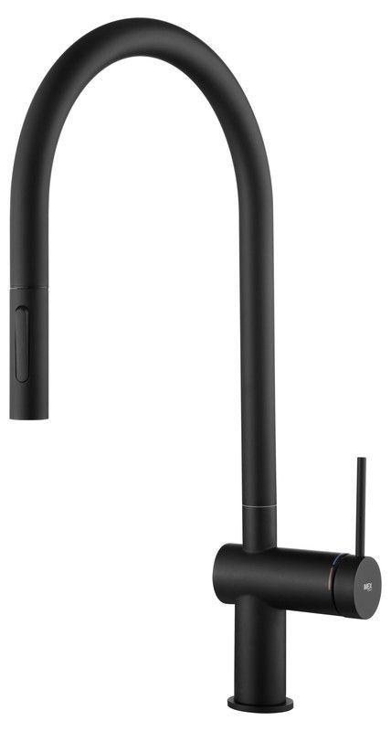 Grifo de cocina Berna negro caño extraíble Ref GCE026/NG Imex