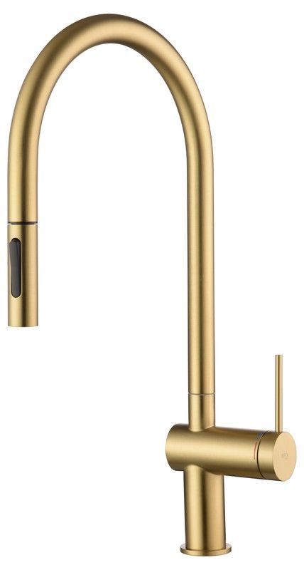 Grifo de cocina extraíble Berna oro cepillado Ref GCE026/OC Imex