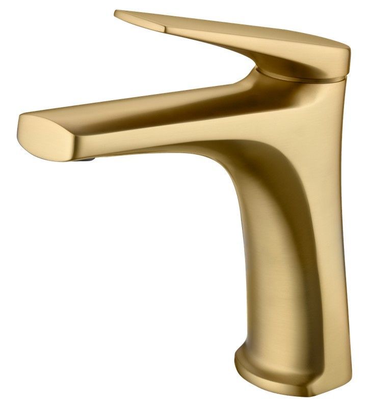 Grifo de lavabo monomando Delos Oro cepillado BDD055-1OC Imex