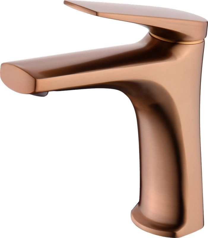 Grifo de lavabo monomando Delos Oro rosa cepillado BDD055-1ORC Imex