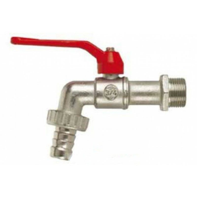 Grifo jardín curvo de latón