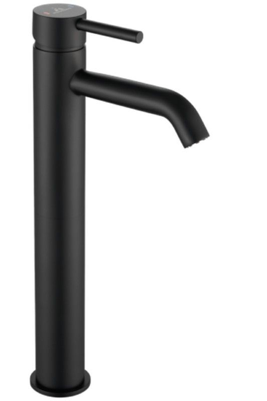 Grifo lavabo caño alto Like negro Aquassent