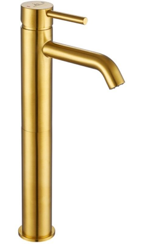 Grifo lavabo caño alto Like oro-titaneo Aquassent