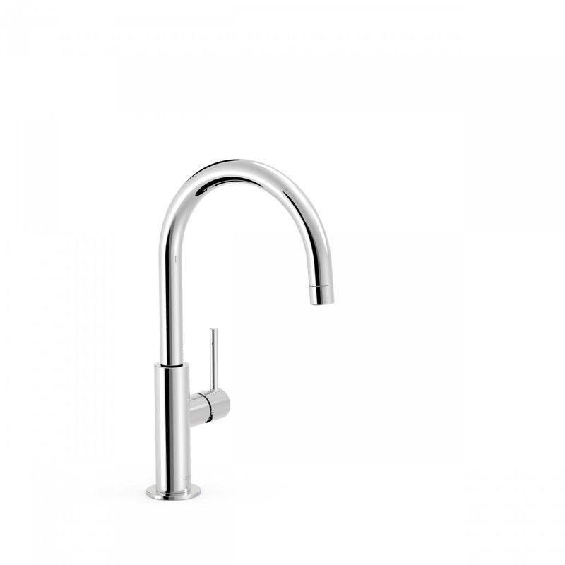 Grifo monomando alto con maneta lateral para lavabo TRES