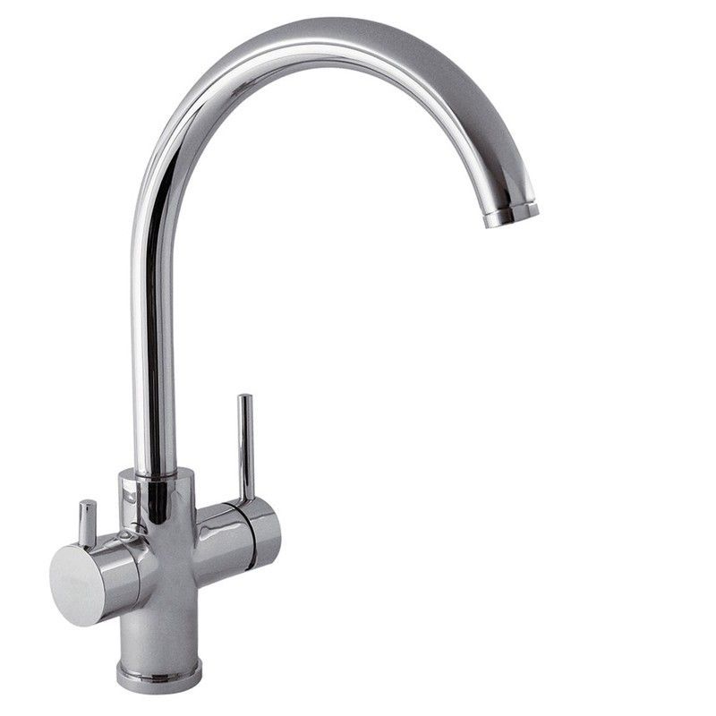 Grifo monomando doble para cocina