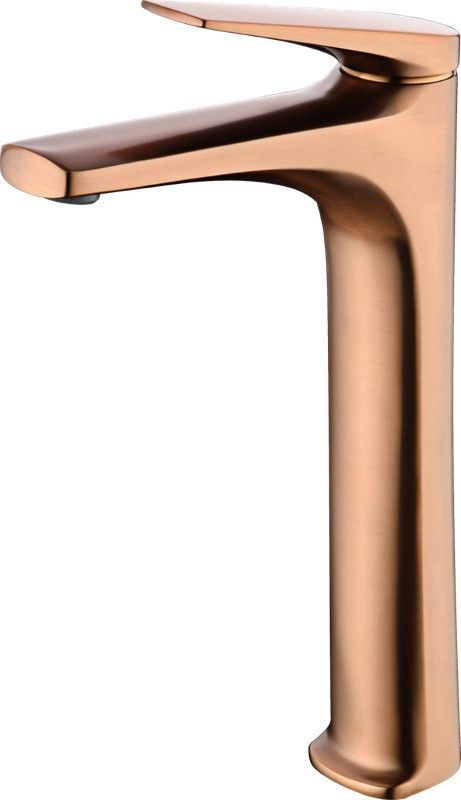 Grifo monomando lavabo alto Delos Oro rosa cepillado BDD055-3ORC Imex