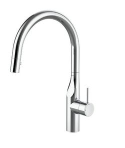 Grifo monomando repisa Roca Glera caño curvo giratorio y ducha extraíble