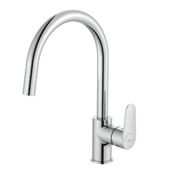 Grifo monomando repisa Roca Victoria Plus caño alto giratorio