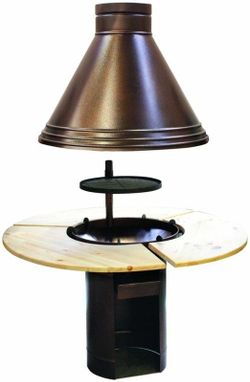 Grill con campana extractor de humos y mesa Palmako  102789