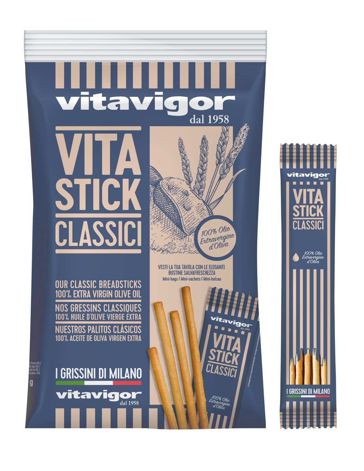 Grissini tradicional 420g Vitavig (contiene 35 bolsas de Grissini)