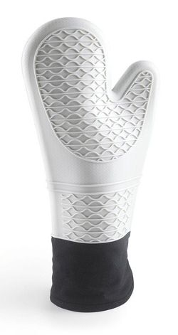 Guante Cocina Textil+Silicona Gris 33Cm Lacor