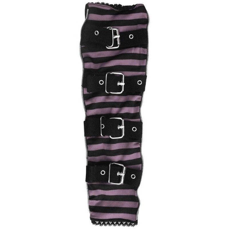 Guante Miton rayas rosas y negras