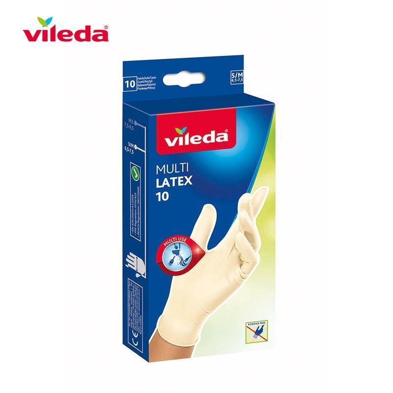 Guante multi latex 10uds talla s/m 145941 vileda
