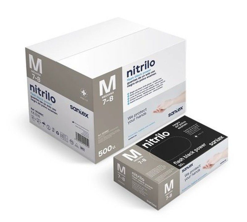 Guante Nitrilo Flash Negro 100U T/L 4.5G