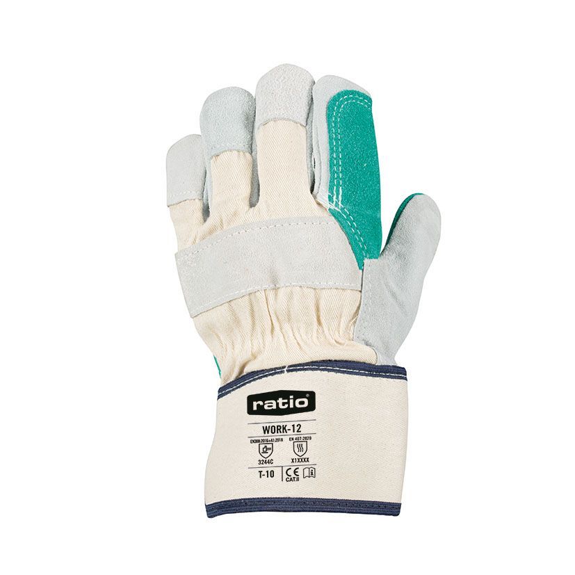 Guante Serraje Reforz Y Lona Work-12 T/9