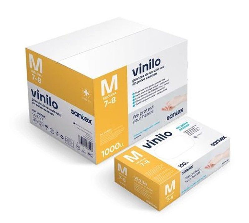 Guante Vinilo Transparente 100U T/L