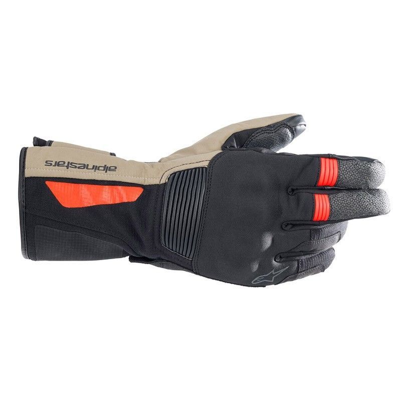 Guantes alpinestars Denali aerogel drystar black dark khaki red fluor