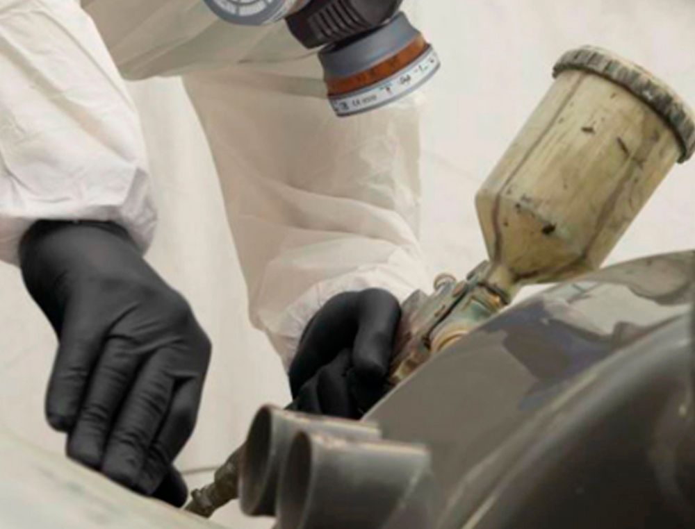 Guantes de nitrilo deltaplus quimico desechable no empolvado talla 7/8 color negro caja de 100 unidades