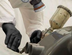 Guantes de nitrilo deltaplus quimico desechable no empolvado talla 8/9 color negro caja de 100 unidades