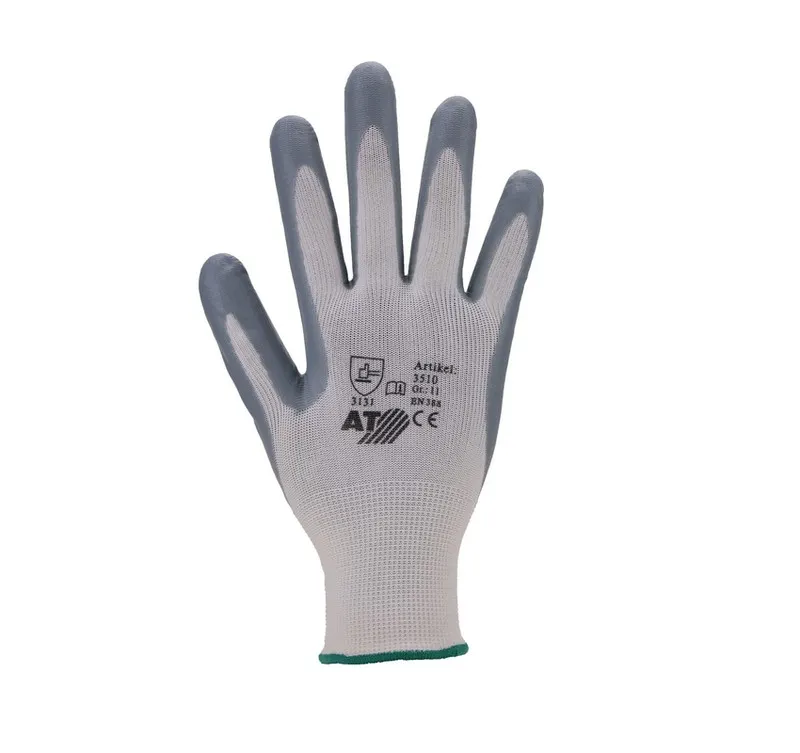 Guantes de poliester recubierto de nitrilo - 1u