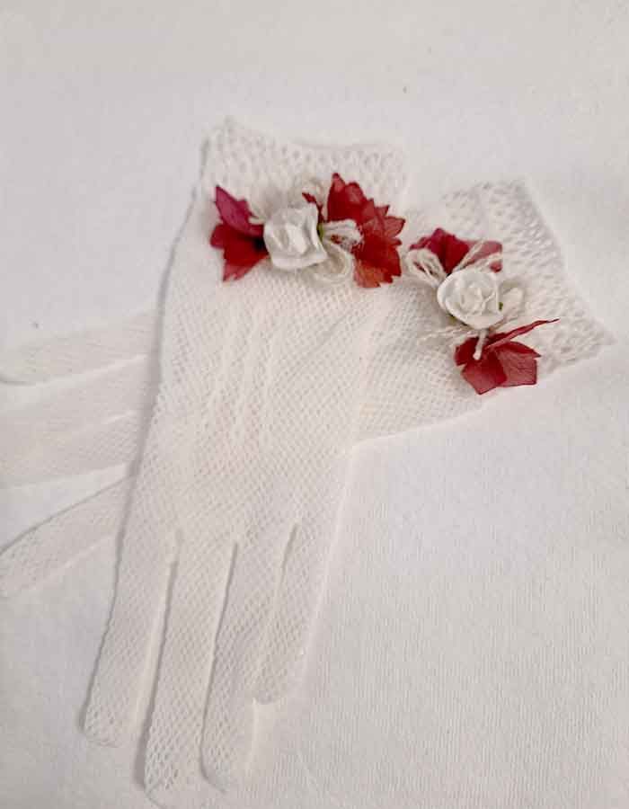 Guantes Niña con Flores