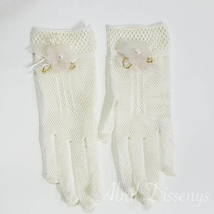 Guantes Perla y Flor Glasse