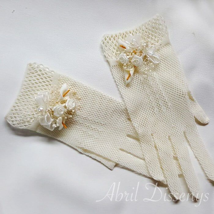 Guantes Ramillete de Flores Sandra