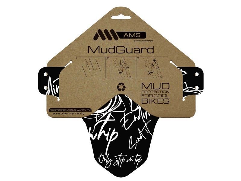 🚵‍♂️ Guardabarros AMS Mud Guard – Signature White  🤍 Elegancia y protección para cada ruta
