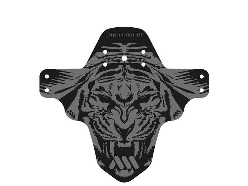 🚵‍♂️ Guardabarros Bicicleta AMS Mud Guard – Gris/Tigre  🐯 Protección feroz con estilo salvaje