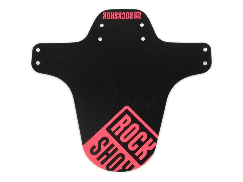 🚴‍♂️ Guardabarros RockShox 🛡️ Protección fiable para tu suspensión y tus rutas. Color Negro/Rosa Neon