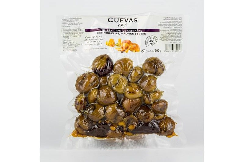 Guarnición Castañas Ciruelas Piñones Setas Bolsa 200 gramos Cuevas
