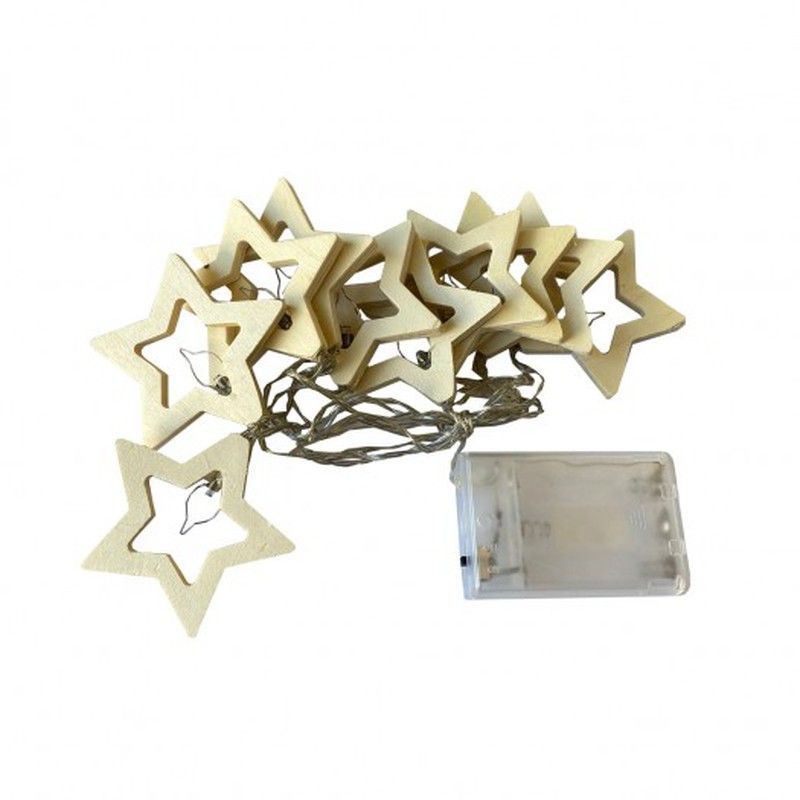 Guirnalda Estrellas Warm White 135Cm (10 Led)