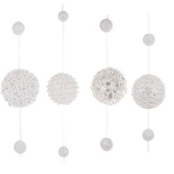 Guirnalda Navidad 1,5m Bolas Blancas